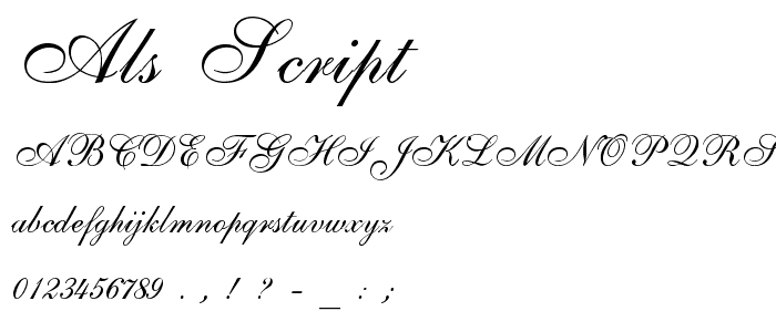 ALS Script font